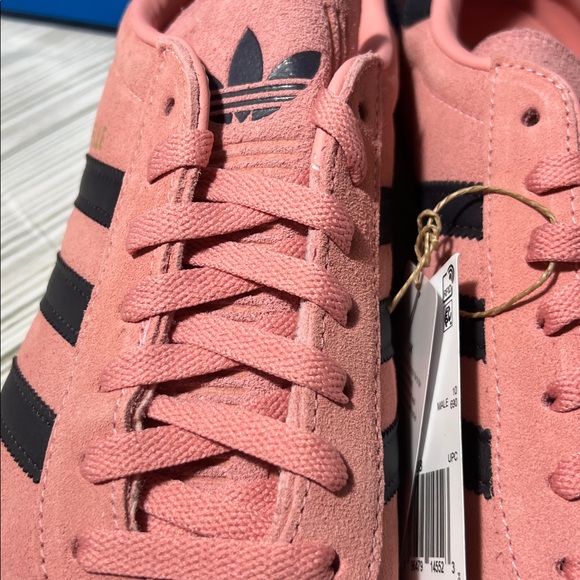 Adidas Gazelle 3 stripe Sneakers shoes pink black lace up men’s size 10.5 JH5388 - Picture 4 of 12